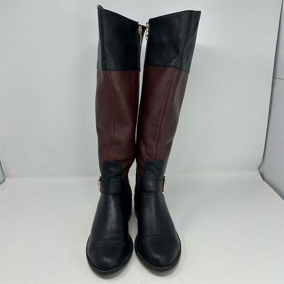 Vince Camuto Leisha Women's Knee High Riding Boots Black and Red Size 7M - Picture 5 of 14